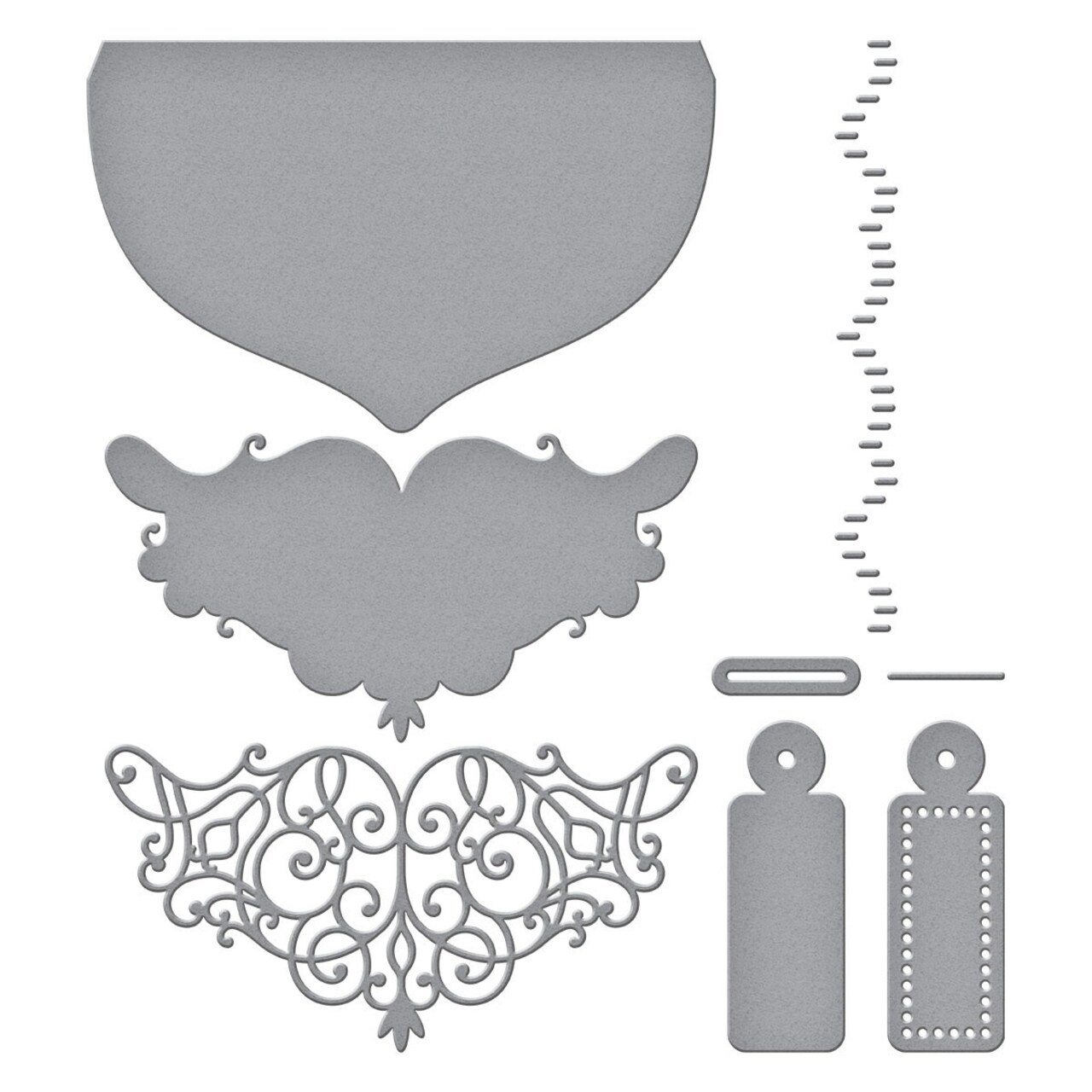 Spellbinders Etched Dies By Becca Feeken-Perfect Harmony Notecard Embellishments